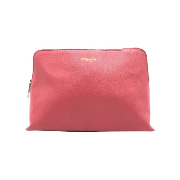 Coach Coach Pink Calf Pouch 405033 Leather Vanity Bag - Picture 1 of 9